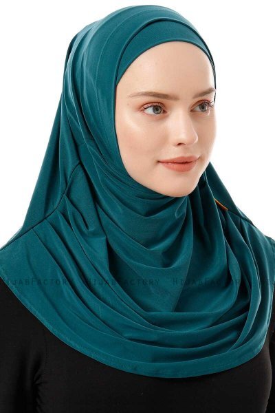 Esma - Mörkgrön Amira Hijab - Firdevs