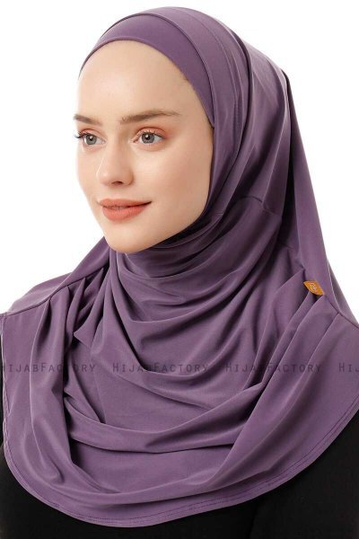 Esma - Mörklila Amira Hijab - Firdevs