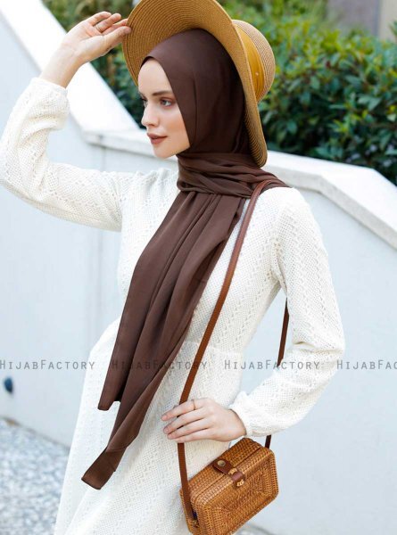 Emira - Mörkbrun Hijab - Sal Evi