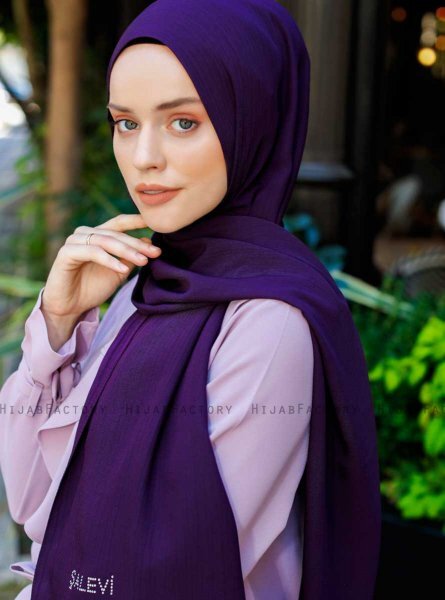 Emira - Mörklila Hijab - Sal Evi