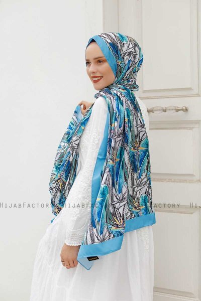 Lilja Mönstrad Twill Hijab - Sal Evi