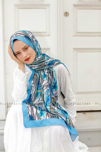 Lilja Mönstrad Twill Hijab - Sal Evi