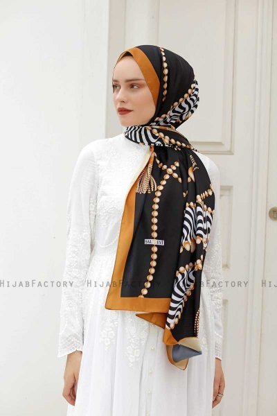 Diamond Mönstrad Twill Hijab - Sal Evi
