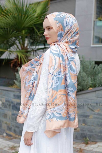 Tropic Mönstrad Twill Hijab - Sal Evi