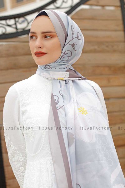 Daisy Mönstrad Twill Hijab - Sal Evi
