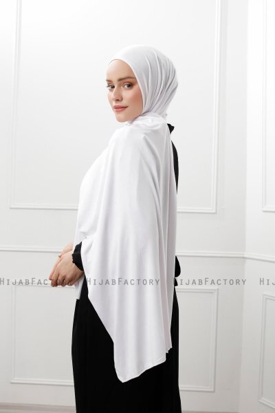 Sibel - Vit Jersey Hijab