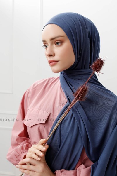 Sibel - Marinblå Jersey Hijab