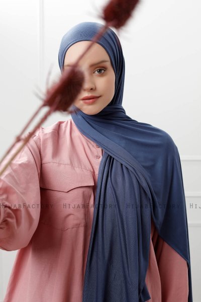 Sibel - Marinblå Jersey Hijab