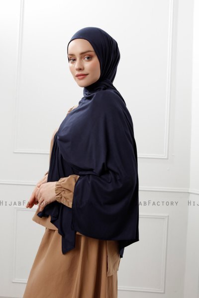 Sibel - Mörk Marinblå Jersey Hijab