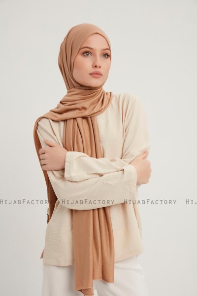 Sibel - Ljusbrun Jersey Hijab