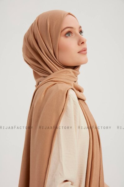 Sibel - Ljusbrun Jersey Hijab