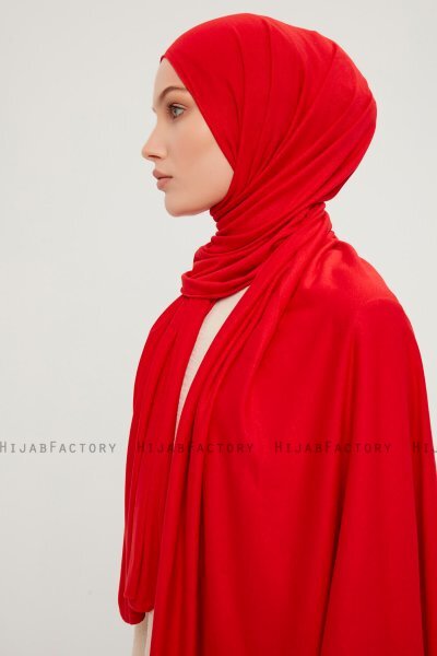 Sibel - Röd Jersey Hijab
