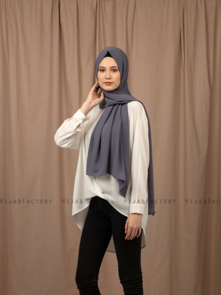 Yildiz - Antracit Crepe Chiffon Hijab