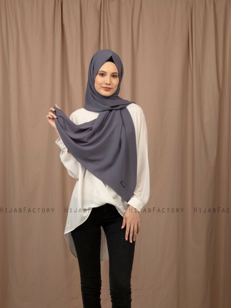 Yildiz - Antracit Crepe Chiffon Hijab