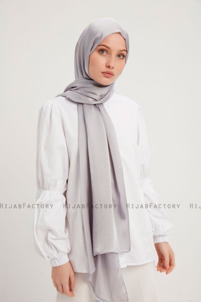 Berrak - Ljusgrå Janjanli Hijab
