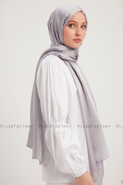 Berrak - Ljusgrå Janjanli Hijab