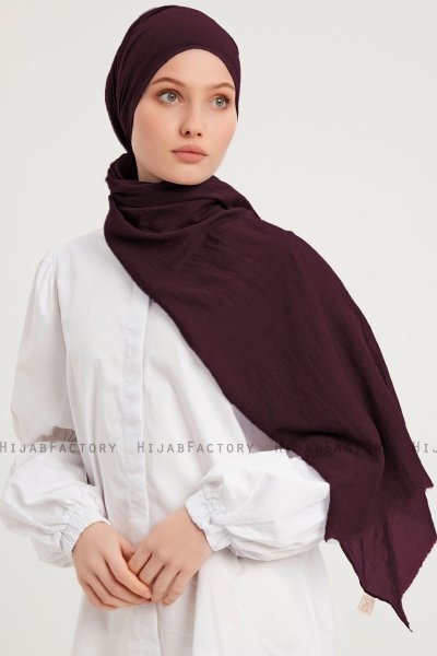Afet - Mörklila Comfort Hijab