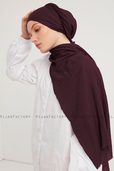Afet - Mörklila Comfort Hijab