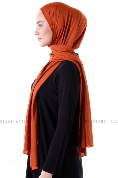 Seda - Tegelröd Jersey Hijab - Ecardin