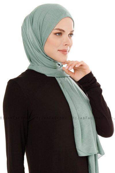 Seda - Grön Jersey Hijab - Ecardin