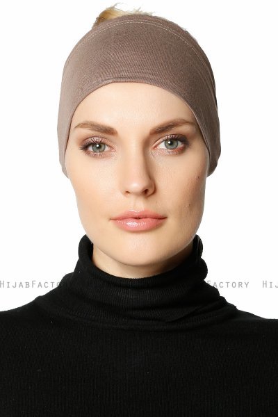 Cemre - Mörk Taupe Bandana Underslöja