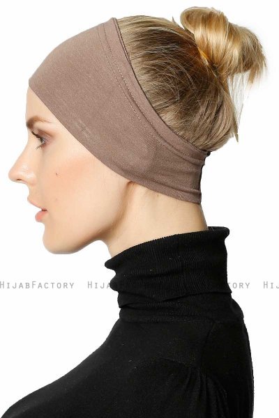 Cemre - Mörk Taupe Bandana Underslöja