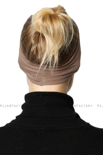 Cemre - Mörk Taupe Bandana Underslöja