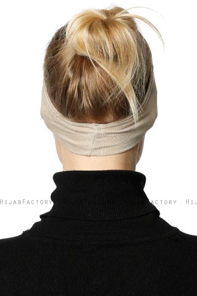 Cemre - Ljus Taupe Bandana Underslöja