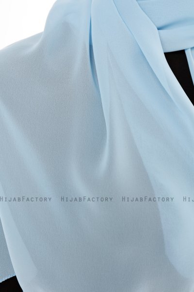 Derya - Ljusblå Praktisk Chiffon Hijab