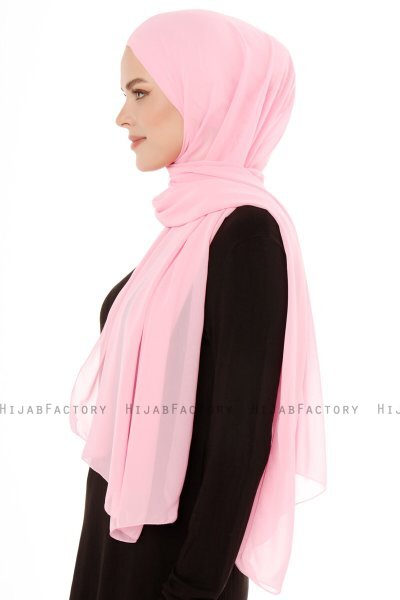 Derya - Rosa Praktisk Chiffon Hijab