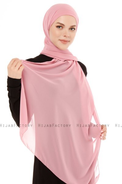 Derya - Mörkrosa Praktisk Chiffon Hijab