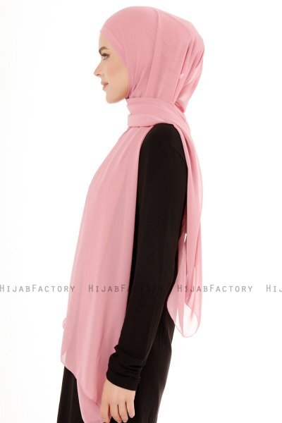 Derya - Mörkrosa Praktisk Chiffon Hijab