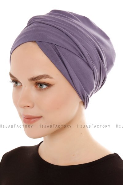 Belinay - Mörklila Turban - Ecardin