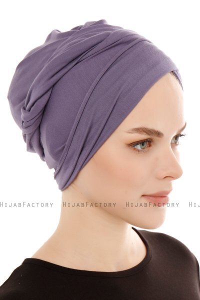 Belinay - Mörklila Turban - Ecardin