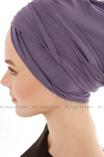 Belinay - Mörklila Turban - Ecardin