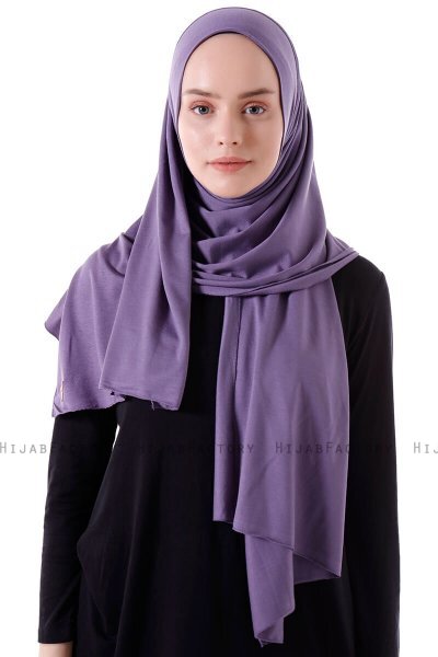 Hanfendy - Mörklila Praktisk One Piece Hijab