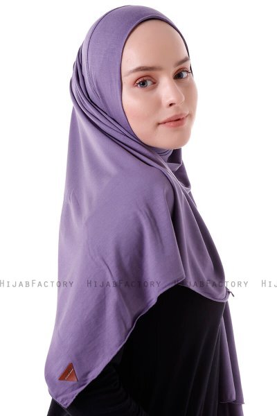 Hanfendy - Mörklila Praktisk One Piece Hijab