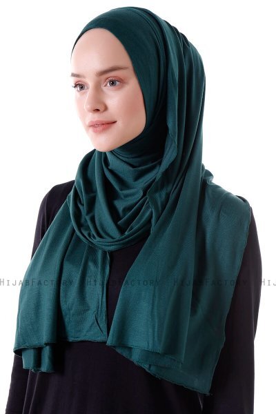 Hanfendy - Mörkgrön Praktisk One Piece Hijab