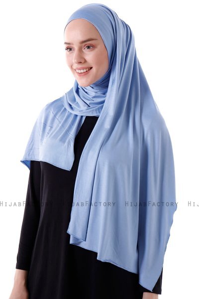 Hanfendy - Ljusblå Praktisk One Piece Hijab