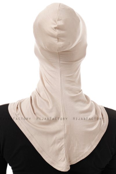Damla - Ljus Taupe Ninja Hijab Mask Underslöja