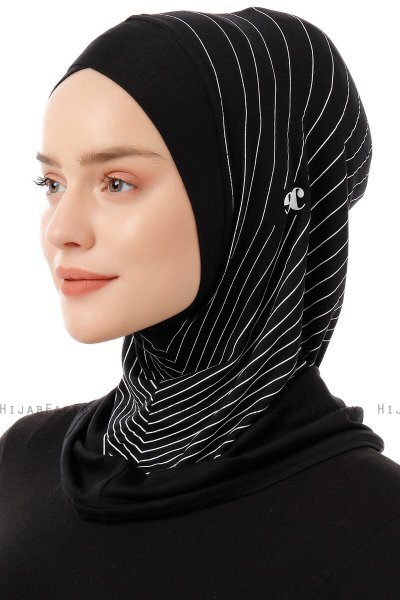 Babe Cross - Svart & Vit One-Piece Al Amira Hijab
