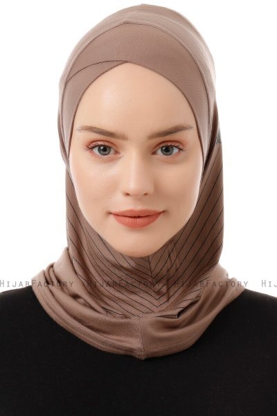 Babe Cross - Mörk Taupe One-Piece Al Amira Hijab