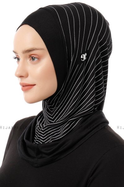 Babe Plain - Svart & Vit One-Piece Al Amira Hijab