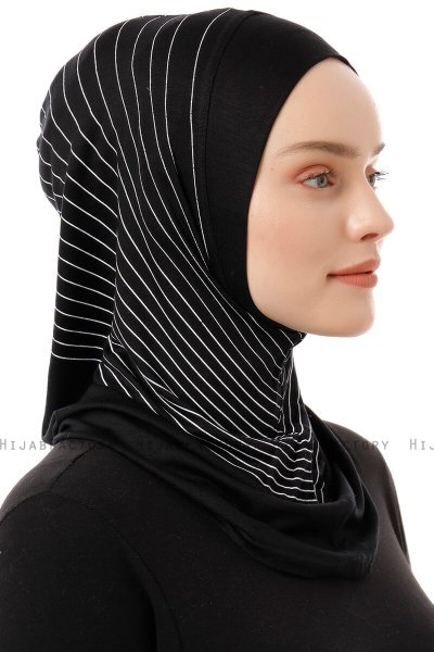 Babe Plain - Svart & Vit One-Piece Al Amira Hijab