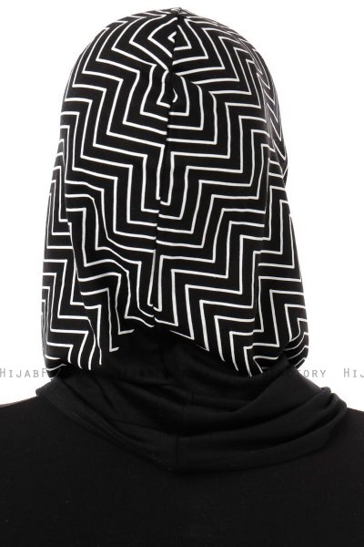Silva Cross - Svart & Vit One-Piece Al Amira Hijab