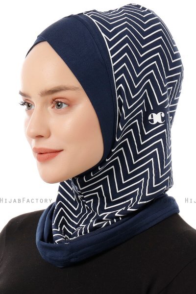 Silva Cross - Marinblå One-Piece Al Amira Hijab