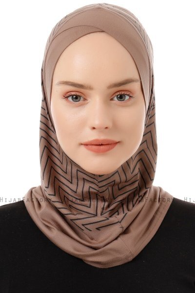 Silva Cross - Mörk Taupe One-Piece Al Amira Hijab