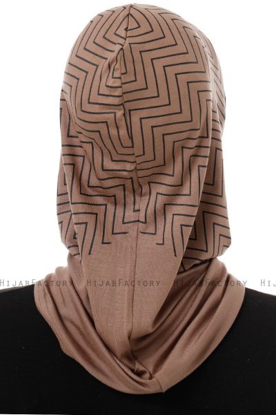 Silva Cross - Mörk Taupe One-Piece Al Amira Hijab