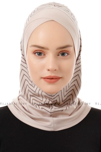 Silva Cross - Ljus Taupe One-Piece Al Amira Hijab