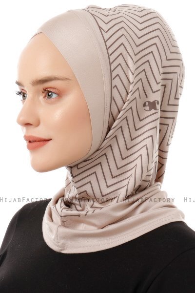 Silva Cross - Ljus Taupe One-Piece Al Amira Hijab
